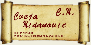 Cveja Midanović vizit kartica